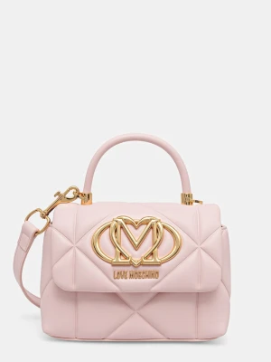 Love Moschino torebka crossbody damska z imitacji skóry różowy