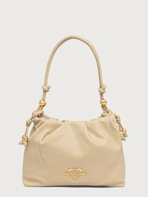 Love Moschino torebka damska skórzana beżowy