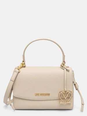 Love Moschino torebka damska z imitacji skóry beżowy