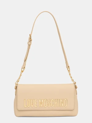 Love Moschino torebka damska z imitacji skóry beżowy