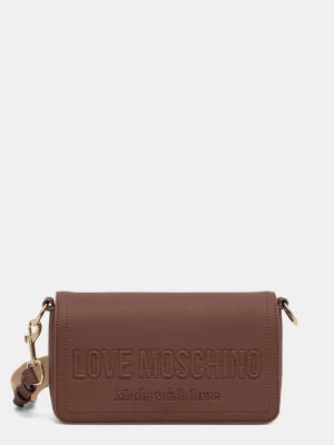 Love Moschino torebka damska z imitacji skóry brązowy