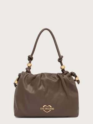 Love Moschino torebka damska z imitacji skóry brązowy