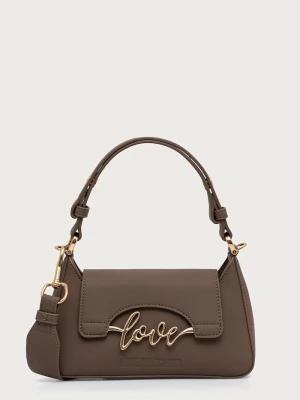 Love Moschino torebka damska z imitacji skóry brązowy