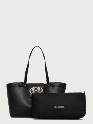 Love Moschino torebka damska z imitacji skóry czarny