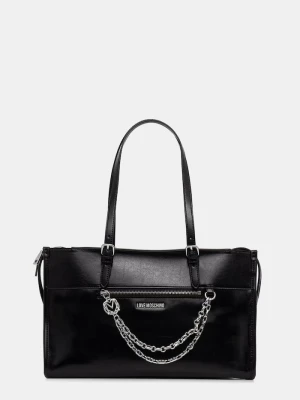 Love Moschino torebka damska z imitacji skóry czarny