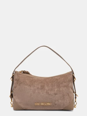 Love Moschino torebka damska z imitacji zamszu beżowy