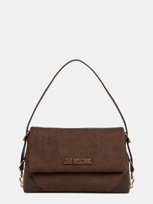 Love Moschino torebka damska z imitacji zamszu brązowy
