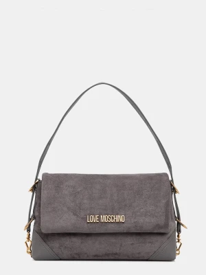 Love Moschino torebka damska z imitacji zamszu szary