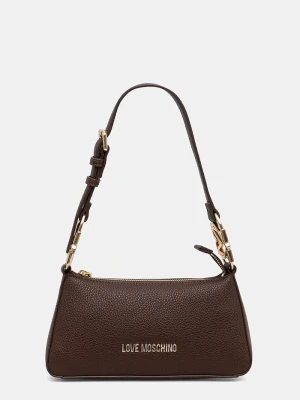 Love Moschino torebka hobo damska z imitacji skóry brązowy