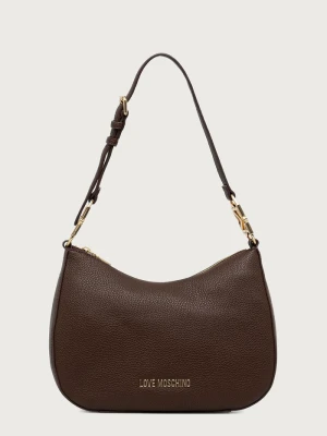 Love Moschino torebka hobo damska z imitacji skóry brązowy