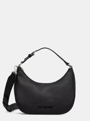 Love Moschino torebka hobo damska z imitacji skóry czarny