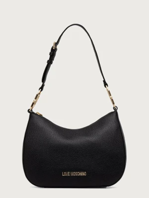 Love Moschino torebka hobo damska z imitacji skóry czarny