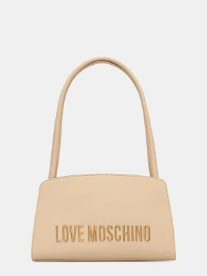 Love Moschino torebka shopper damska z imitacji skóry beżowy