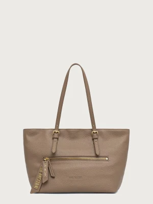 Love Moschino torebka shopper damska z imitacji skóry beżowy
