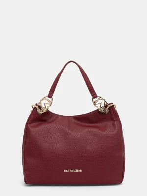 Love Moschino torebka shopper damska z imitacji skóry bordowy