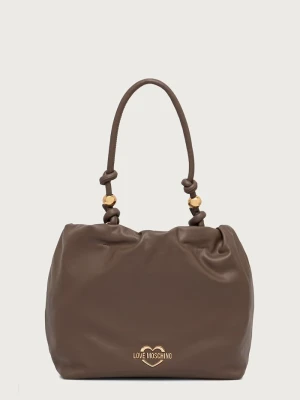 Love Moschino torebka shopper damska z imitacji skóry brązowy