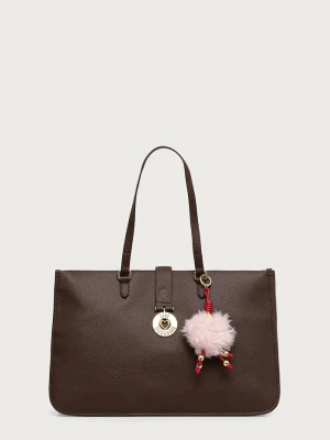 Love Moschino torebka shopper damska z imitacji skóry brązowy