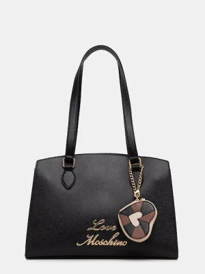 Love Moschino torebka shopper damska z imitacji skóry czarny
