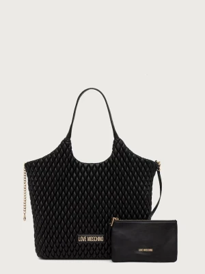 Love Moschino torebka shopper damska z imitacji skóry czarny