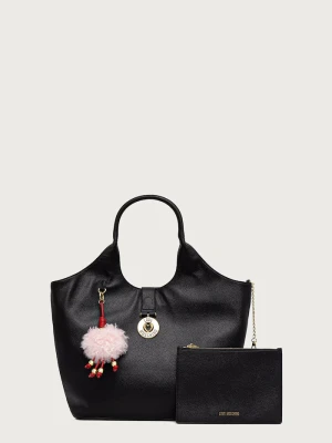 Love Moschino torebka shopper damska z imitacji skóry czarny
