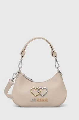 Love Moschino torebka skórzana kolor beżowy JC4075PP1LL1000A