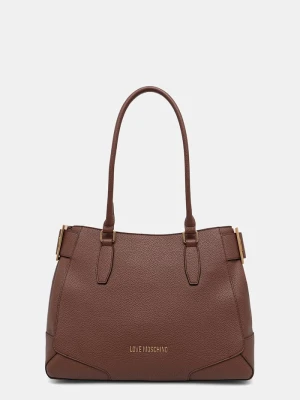 Love Moschino torebka tote damska z imitacji skóry brązowy