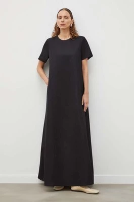 Lovechild sukienka z domieszką wełny kolor czarny maxi rozkloszowana 8064169