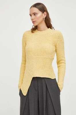 Lovechild sweter damski kolor żółty ciepły