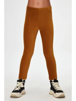 lovetti Legginsy w kolorze musztardowym rozmiar: 128