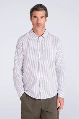 Lowe męska koszula w prążki bawełna i len - Green Mountain Warehouse