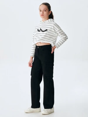 LTB Bojówki dżinsowe "Nilda G" - Regular fit - w kolorze czarnym rozmiar: 128