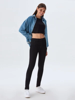 LTB Dżinsy "Amy" - Skinny fit - w kolorze czarnym rozmiar: W25