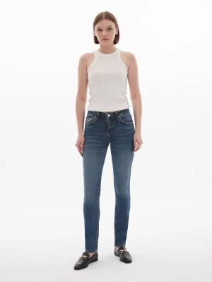 LTB Dżinsy "Aspen" - Slim fit - w kolorze niebieskim rozmiar: W26/L34