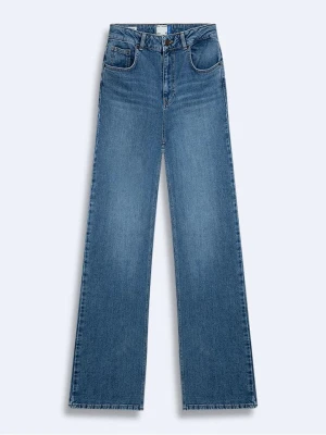LTB Dżinsy "Danica" - Wide leg - w kolorze niebieskim rozmiar: W28 / L32