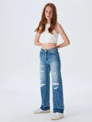 LTB Dżinsy "Felicia G" - Regular fit - w kolorze niebieskim rozmiar: 158