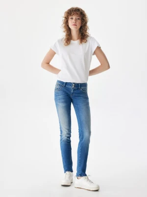 LTB Dżinsy "Molly" - Skinny fit - w kolorze niebieskim rozmiar: W32/L32