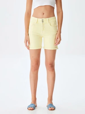 LTB Szorty dżinsowe "Rosina" w kolorze żółtym rozmiar: S