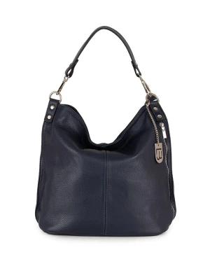 Lucca Baldi Skórzana torebka "Bolzano" w kolorze granatowym - 45 x 40 x 15 cm rozmiar: onesize
