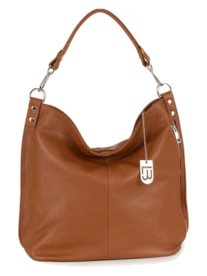 Lucca Baldi Skórzana torebka "Bolzano" w kolorze jasnobrązowym - 45 x 40 x 15 cm rozmiar: onesize