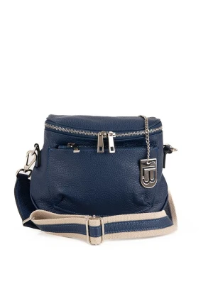Lucca Baldi Skórzana torebka "Favara" w kolorze granatowym - 24 x 19 x 7 cm rozmiar: onesize
