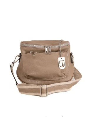 Lucca Baldi Skórzana torebka "Favara" w kolorze szarobrązowym - 24 x 19 x 7 cm rozmiar: onesize