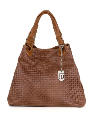 Lucca Baldi Skórzana torebka "Fosdinovo" w kolorze brązowym - 45 x 37 x 15 cm rozmiar: onesize