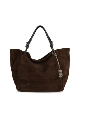 Lucca Baldi Skórzana torebka "Gimignano" w kolorze ciemnobrązowym - 50 x 45 x 20 cm rozmiar: onesize