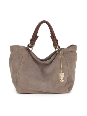 Lucca Baldi Skórzana torebka "Gimignano" w kolorze szarym - 50 x 45 x 20 cm rozmiar: onesize