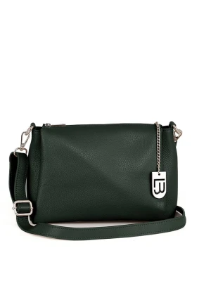 Lucca Baldi Skórzana torebka "Melfi" w kolorze ciemnozielonym - 26 x 19 x 9 cm rozmiar: onesize