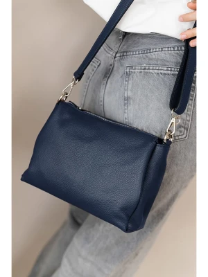 Lucca Baldi Skórzana torebka "Melfi" w kolorze granatowym - 29 x 29 x 9 cm rozmiar: onesize