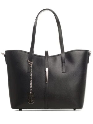 Lucca Baldi Skórzana torebka "Montecarlo" w kolorze czarnym - 36 x 37 x 14 cm rozmiar: onesize