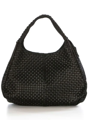 Lucca Baldi Skórzana torebka "Pitigliano" w kolorze czarnym - 41 x 34 x 30 cm rozmiar: onesize