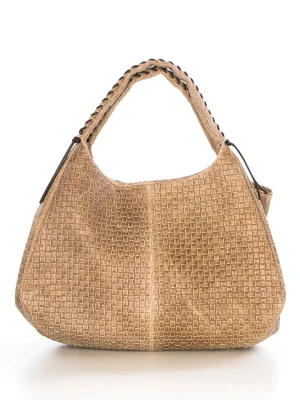 Lucca Baldi Skórzana torebka "Pitigliano" w kolorze szarobrązowym - 41 x 34 x 30 cm rozmiar: onesize