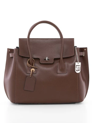 Lucca Baldi Skórzana torebka "Pomarance" w kolorze brązowym - 40 x 40 x 14 cm rozmiar: onesize